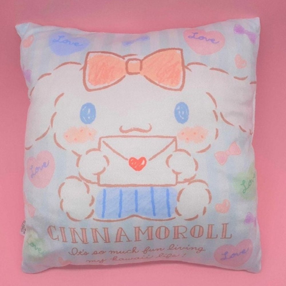 Cinnamoroll - Fluffy Square Cushion - Love Letter